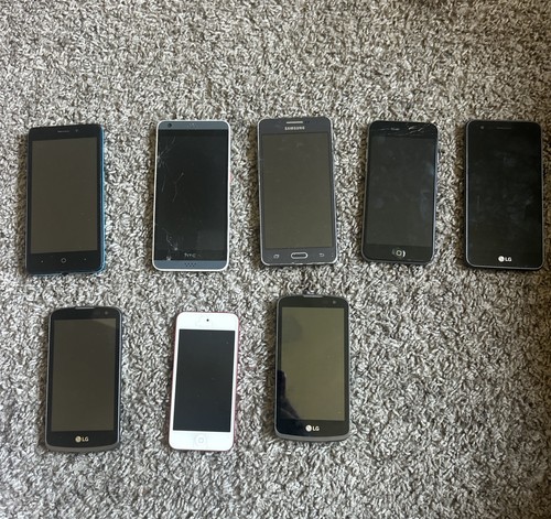 Lot cell phones cuts - of,