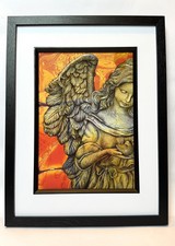 Statua angelo disegno su carta