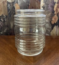 Paralume globo in vetro con motivo a coste vintage attacco 3"