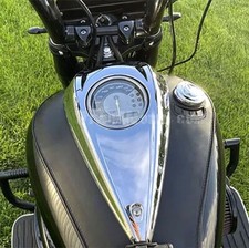 Scp) YAMAHA MIDNIGHT STAR XVS950 VSTAR XVS950 PELLE PANNELLO SERBATOIO PAD BAVAGLINO COVER