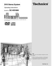 Technics SC-HDV600 SE-HDV600 ST-HDV600 SL-HDV600 RS-HDA800 DVD ristampa manuale