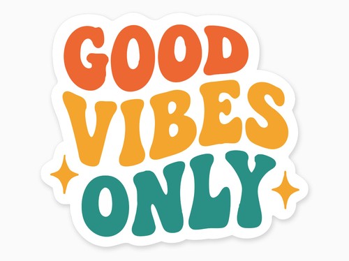 Adesivo good vibes only - good,