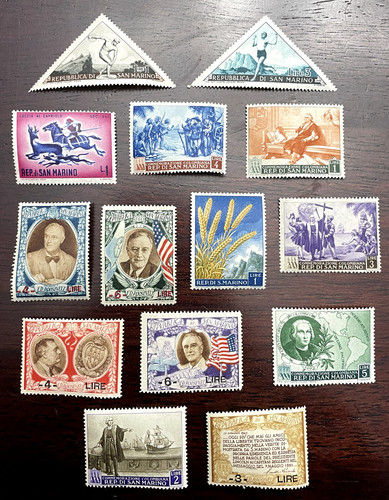 San marino stamp lot - marino,