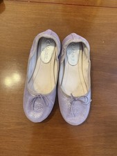 rare cc Logo chanel satin ballerinas - lilac metallic