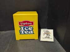 Porta tovaglioli LIPTON Ice Tea giallo originale da collezione raro