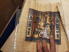 BELLISSIME FIGURE EGIZIE IN CARTA DI PAPIRO COMPLETA DI CERTIFICATO DI GARANZIA 