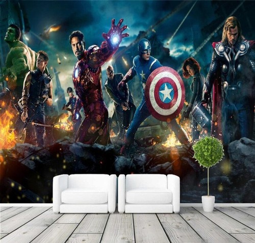 Carta parati marvel - 3d,