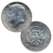 1964 Set of 2 - 90% Silver