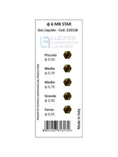 KIT UGELLI INIETTORI FORNELLI GAS GPL MB6 UNIVERSALI X PIANO COTTURA FORNO 