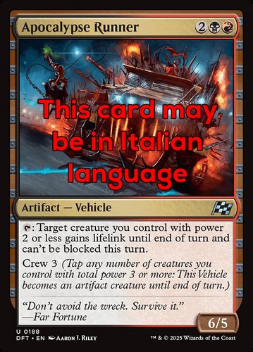 Mtg apocalypse runner - runner, foil