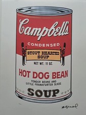 Litografia Andy Warhol - Campbell's Hot Dog Bean Soup - Certificato Leo Castelli