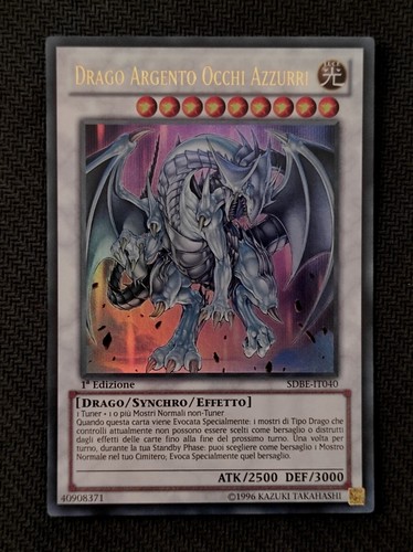 Drago argento occhi azzurri - drago,