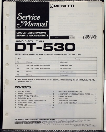 Pioneer 530 audio - dt-530, digitale