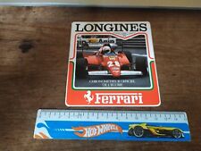 ADESIVO STICKER  VINTAGE   F 1 FORMULA  FERRARI LONGINES