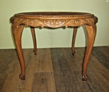 TAVOLINO TAVOLO SALOTTO ROVERE PANCA DIVANO POLTRONE ROTONDO PAGLIA DI VIENNA