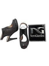 NERO GIARDINI  TRONCHETTO DONNA ELEGANTE  E2318311DE/100 IN PELLE NERA