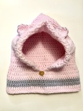 Cappuccio con scaldacollo misto lana, per bambini