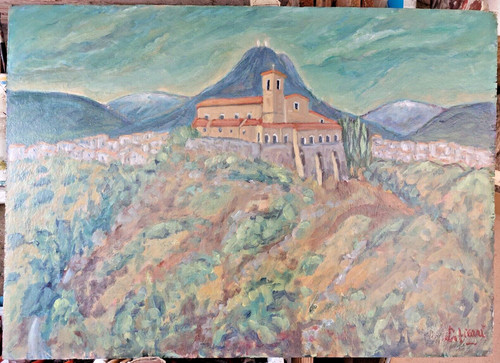 Dipinto olio tela - olio, su