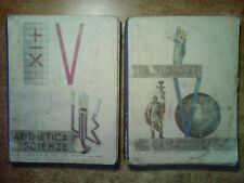 LIBRI SCOLASTICI DEL VENTENNIO : ARITMETICA SCIENZE + RELIGIONE STORIA GEOGRAFIA