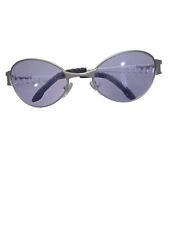 Occhiali da sole uomo vintage anni 90 italia argento metallo ovali donna ITALY