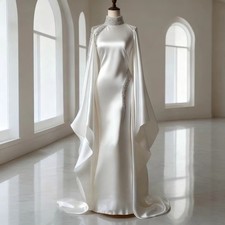 Elegante abito da sposa bianco
