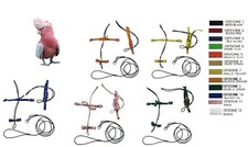 Pettorina pappagalli CACATUA ROSEICAPILLA FIBBIE RAPIDE PLASTICA O METALLO 12C