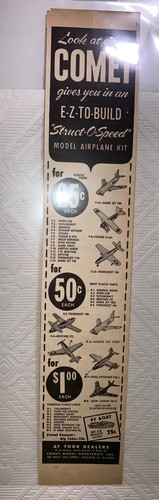 1953 cometa modello hobbycraft - cometa,