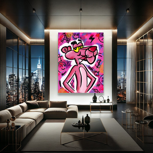 Tela pop art - art, pantera
