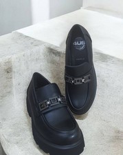 4US CESARE PACIOTTI MOCASSINI DONNA  NERI CON LOGO 4BX113  INVERNO 2025 2026