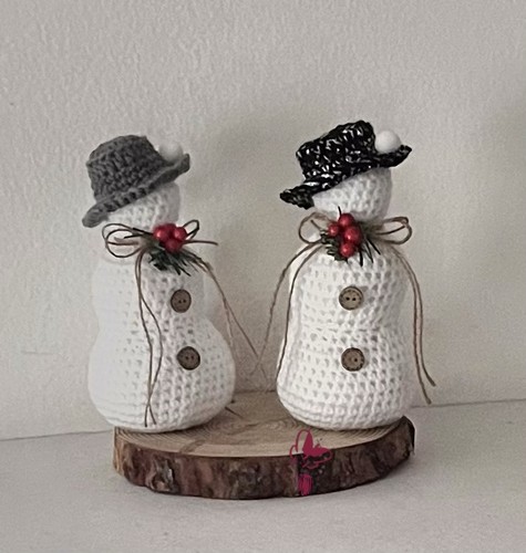 Pupazzo neve uncinetto - pupazzo,