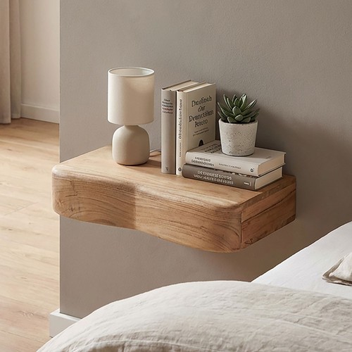 Comodino sospeso legno - comodino,