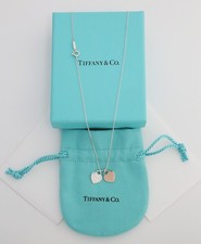 Autentico Ciondolo Doppio Rubedo Argento Tiffany & Co Ritorno a Tiffany 16,0"