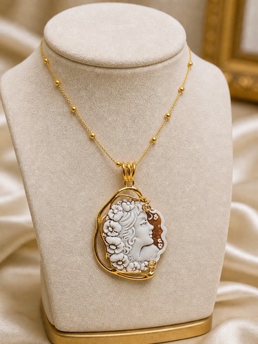 Collana cammeo donna - collana, argento