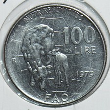 Italia 1979 100 Lire Mucca