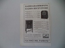 advertising Pubblicità 1933 LA VOCE DEL PADRONE RADIO R. 7/GRAMMOFONO R.G. 80