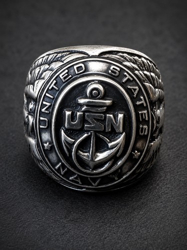 Raro anello militare argento