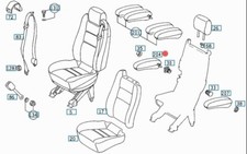 MERCEDES W638 VITO BRACCIOLO PIEGHEVOLE CENTRALE SEDILE ANTERIORE OEM 0009700930