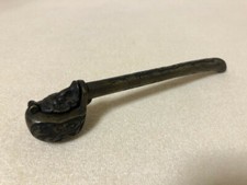 ANTICO PORTAPENNE E INCHIOSTRO GIAPPONESE YATATE OTTONE DORAGON