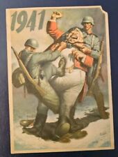 Franchigia WW2 Anti Inglese 1941 John Bull Autore Boccasile Propaganda 