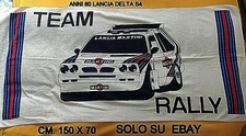 TELO MARE ORIGINALE ANNI 80 LANCIA DELTA S 4  MARTINI RACING CM. 150 X 70 