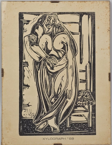 Rara xilografia originale 1968 - rara,