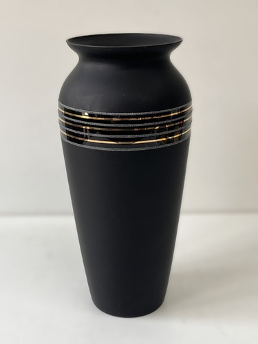Vecchio vaso vetro nero - vecchio, in