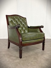 Poltrona Chesterfield in pelle vintage design conferenza poltrona antica