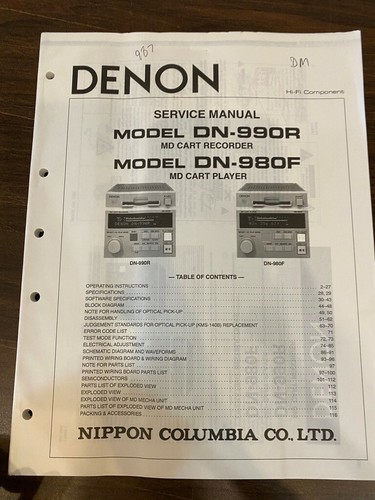 Denon 990r 980f manuale - dn-980f,