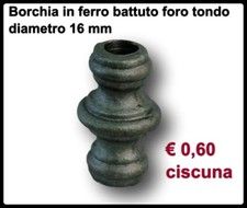 borchia in ferro battuto foro buco tondo da 16 mm diametro pigna borchie