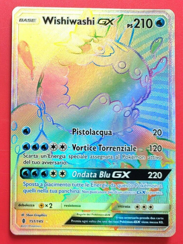 Carta pokemon wishiwashi - pokemon, gx