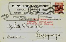 #BOLOGNA: testatina- BLASONE ITALIANO - TIMBRI TARGHE INCISIONI- INCHIOSTRI