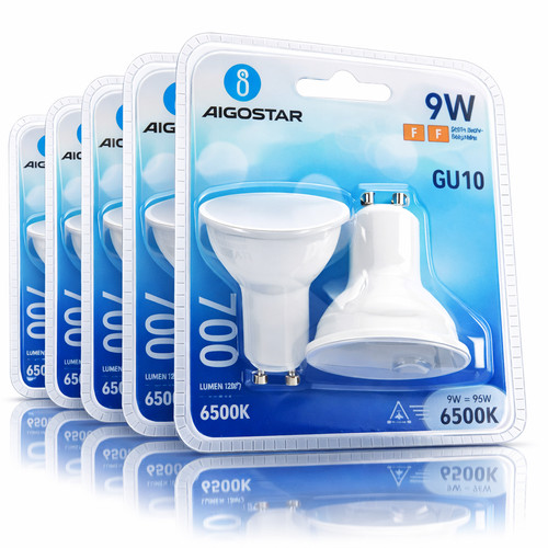 Aigostar lampadina led gu10 - lampadina, 9w