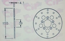 Disco freno CIF D1009