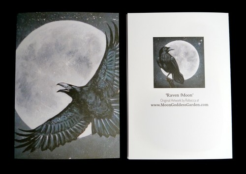 Biglietto auguri raven moon - biglietto,